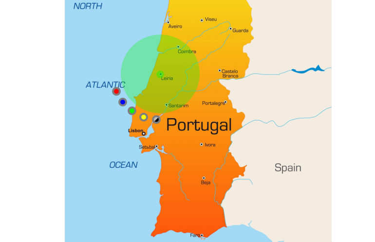 Donde esta fatima en portugal mapa